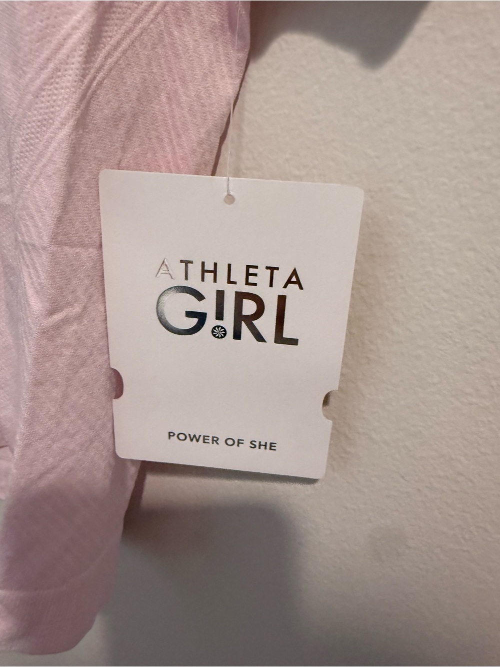 NWT Athleta Girl Power Up Sport Length Tee Pink Seamless Active Top M 8-10 - Picture 5 of 9